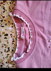 Cute Pink Long Sleeve Korean Top