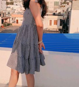 Gingham Sundress with Tie Straps