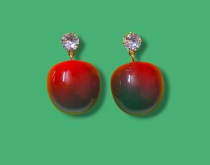 Red &amp; Green Stone Earrings,  Drop Earrings,