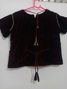 Velvet Embellished Lehenga Choli Set