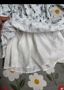 Floral Print Cinched Waist Top