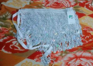 Sequin Fringe Skort