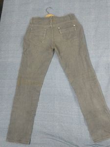Greyish Cotton Straight Fit Jeans Of Size 30