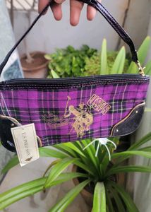 USPA Purple Plaid Baguette/ Wrislet