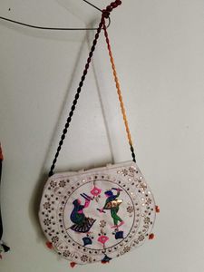 Combo Of 2 Traditional Bags (Black And Offwhite)