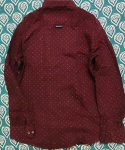 Maroon Patterned Shirt