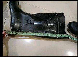Hilson Black &amp; Grey Steel Toe Gumboot(Safety Shoes