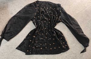 black stone and sequin beaded y2k kurti