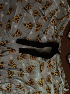 Pizza Print Pajama Shorts