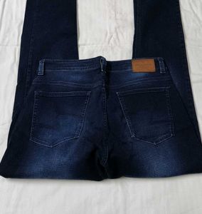 Spykar Men Dark Blue Slim Fit Narrow Length Jeans