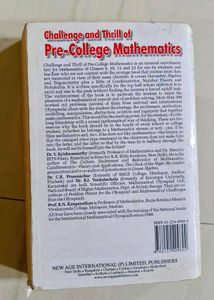 Challenges And Thrill Of Pre-College MATHS