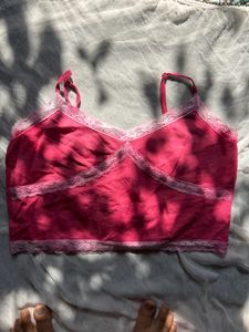 Pinterest Coqquette Pink Crop Top