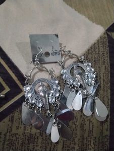 Silver Jhumka Earrings