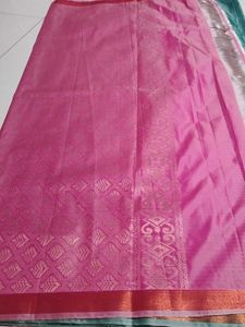 Sea green soft silk saree