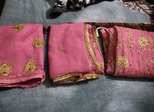 Pink Embroidered Rajputi Poshak