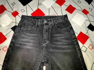 black faded baggy jeans