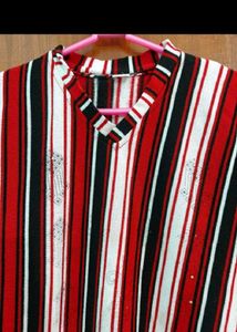 Woolen Red Kurta Set