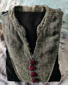 Black Net Kurtha