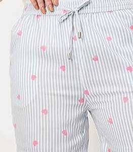 Beautiful Stripes And Heart Pattern Kids Nightsuit