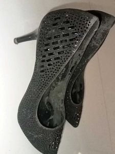 Rhinestone Heels Black