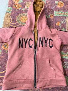 NYC Pink Fleece Hoodie