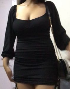 urbanic black bodycon dress