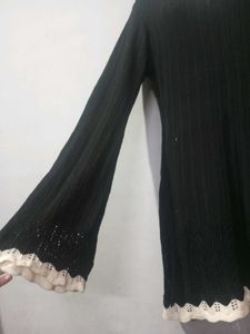 Black Woolen Kurta