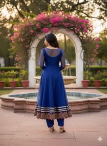 Royal Blue Anarkali Suit