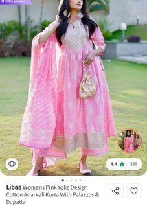 ✨[SALE] Elegant Pink Anarkali Kurta Set