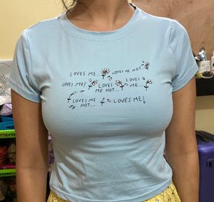 Blue Fitted Top