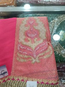 Pink Embroidered Saree