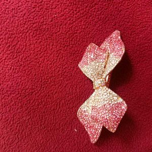 Sparkling Rhinestone Hair Bow Clip