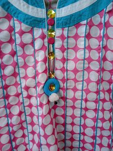 Pink &amp; Blue Short Kurta