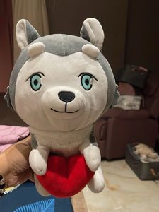 Cute Husky Plushie with Heart!