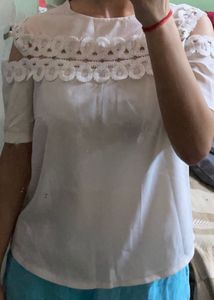 Cute Korean White Top For Women’s 🤍