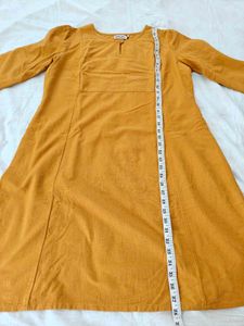 Mustard Embellished Kurta