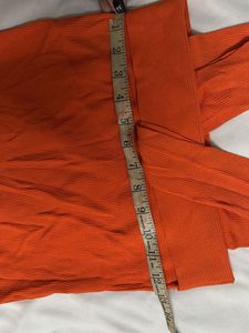 Orange Ribbed Tank Top