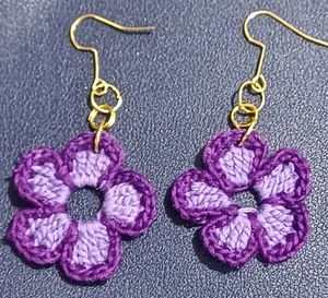 Light And Dark Purple Earrings