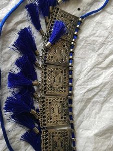 Royal Blue Tassel Necklace 💙
