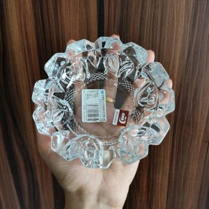 Crystal Glass Art Deco Ashtray ✨