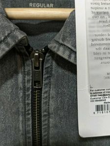 Rare Jack &amp; Jones Denim Zipper Shirt
