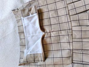 Beige Checked Skort.