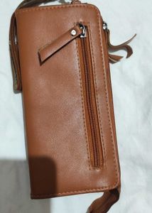 Leather Wallet Women Tan Colour