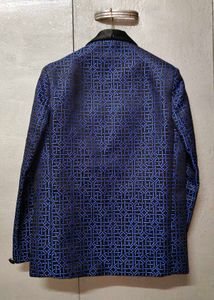 Stylish Blue Patterned Blazer