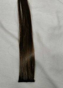 Hair Streak Colored Extension Highlighter For Women And Girls (Set Of 4pc) (Medium Brown)