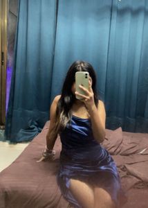 Blue Satin Slip Dress