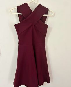 Veni vidi vici Elegant Burgundy Dress
