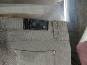 Grey Strip Skinny Jeans For Women