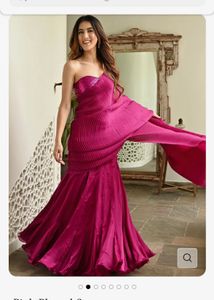 Elegant Magenta Saree Set