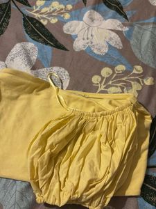 Yellow Off-Shoulder Top